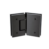 Shower Heads & Screens: 90cm Frameless Diamond Shower Screen  Channels with Brass Hinges in Black, Round Handle