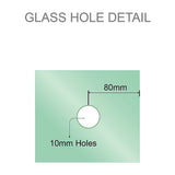 90cm Frameless Diamond Shower Screen with Channels and Brass Hinges - Gunmetal