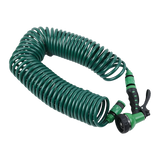 30M Garden Hose Heavy-Duty Coiled Spiral Car Washing Cleaning Water Hose Garden