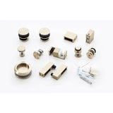 140cm Frameless Glass Sliding Shower Door with Gold Rail and Hardware