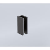 Shower Heads & Screens: 150x100cm Frameless Glass Sliding Corner Shower  With Black Rail and U-brackets for Contemporary Bathrooms