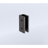 Shower Heads & Screens: 150x100cm Frameless Glass Sliding Corner Shower  With Black Rail and U-brackets for Contemporary Bathrooms
