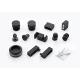 170x90cm Frameless Glass Sliding Corner Shower with Black Rail and Hardware