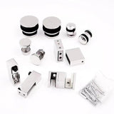 130x90cm Frameless Glass Sliding Corner Shower with Chrome Rail and Hardware