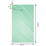 130x100cm Frameless Glass Sliding Corner Shower with Chrome Rail and Hardware