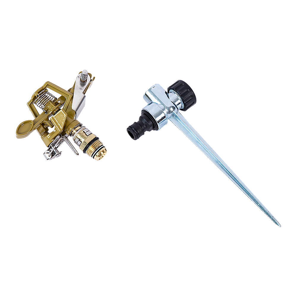 Back Care: Easy to Install Irrigation Sprinkler 360 Degree Rotating Sprinkler Gun Zinc Alloy Adjustable Rocker Sprinkler