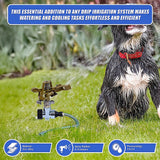 Back Care: Easy to Install Irrigation Sprinkler 360 Degree Rotating Sprinkler Gun Zinc Alloy Adjustable Rocker Sprinkler