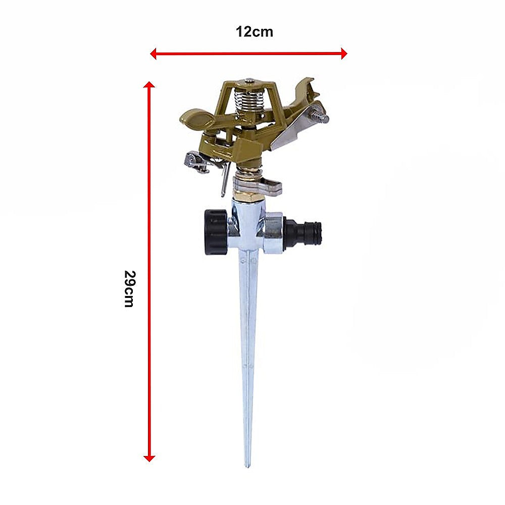 Back Care: Easy to Install Irrigation Sprinkler 360 Degree Rotating Sprinkler Gun Zinc Alloy Adjustable Rocker Sprinkler