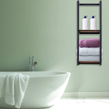 Kitchen & Bathroom DIY: Stylish Bathroom Towel Storage Rack with Wooden Shelves