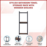 Kitchen & Bathroom DIY: Stylish Bathroom Towel Storage Rack with Wooden Shelves