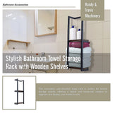 Kitchen & Bathroom DIY: Stylish Bathroom Towel Storage Rack with Wooden Shelves