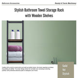 Kitchen & Bathroom DIY: Stylish Bathroom Towel Storage Rack with Wooden Shelves