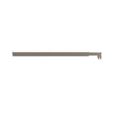 70cm Reeded Single Shower Glass Screen with Nickel F-brackets & Square Pole