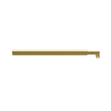 Shower Heads & Screens: 110cm Reeded Glass Shower Screen with Gold Wall Channel & Square Pole