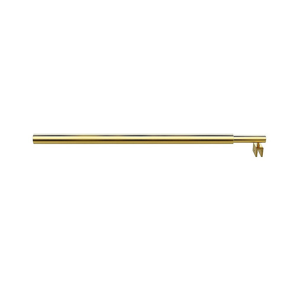 Shower Heads & Screens: 110cm Reeded Glass Shower Screen with Gold Wall Channel & Round Pole