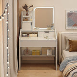 Dressing Vanity & Dressing Tables: Makeup Vanity Mirror Desk Table with LED Lighting