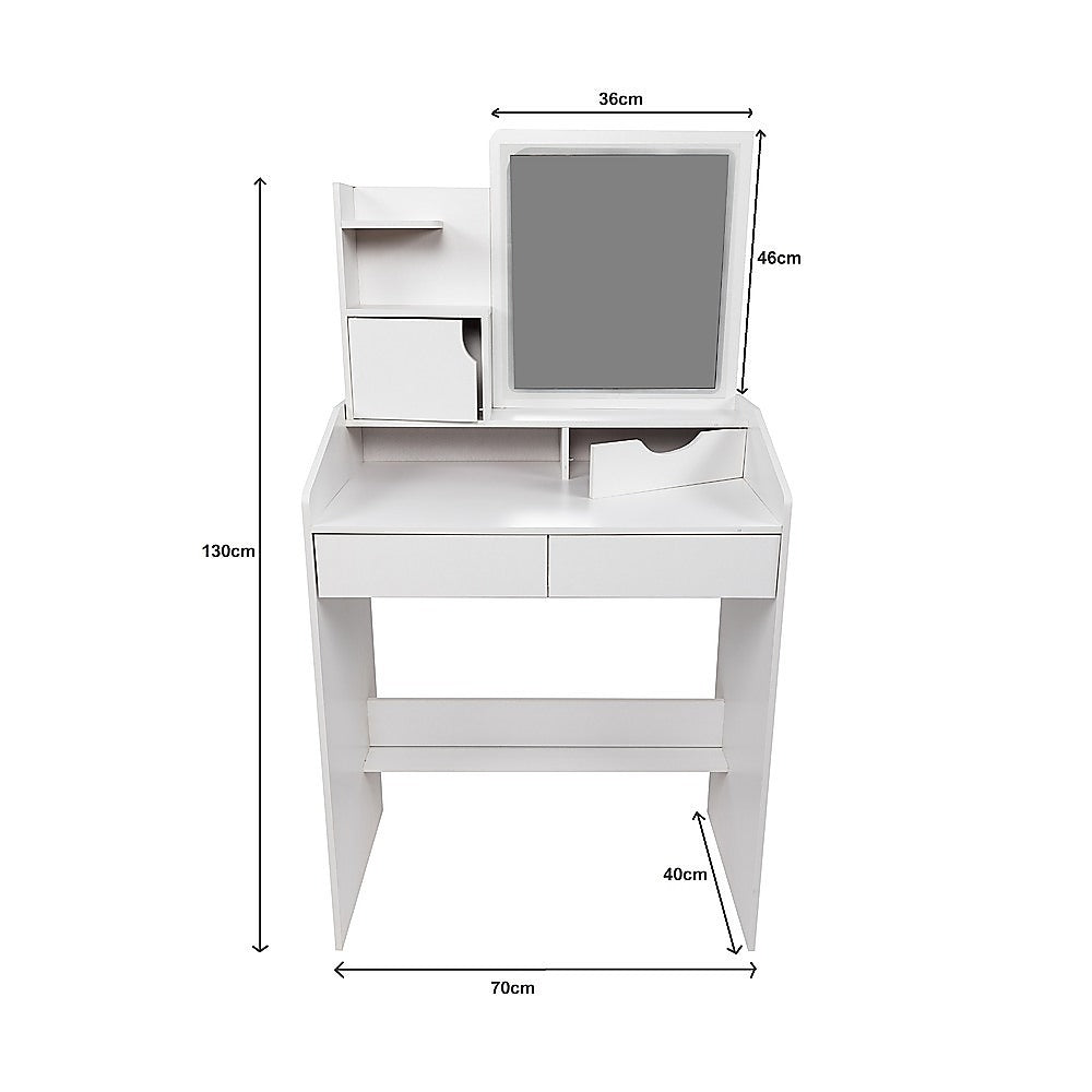 Dressing Vanity & Dressing Tables: Makeup Vanity Mirror Desk Table with LED Lighting