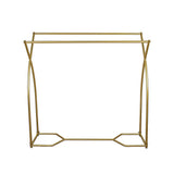 Retail: Commercial Clothing Garment Rack Retail Shop in Gold