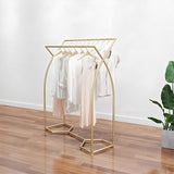 Retail: Commercial Clothing Garment Rack Retail Shop in Gold