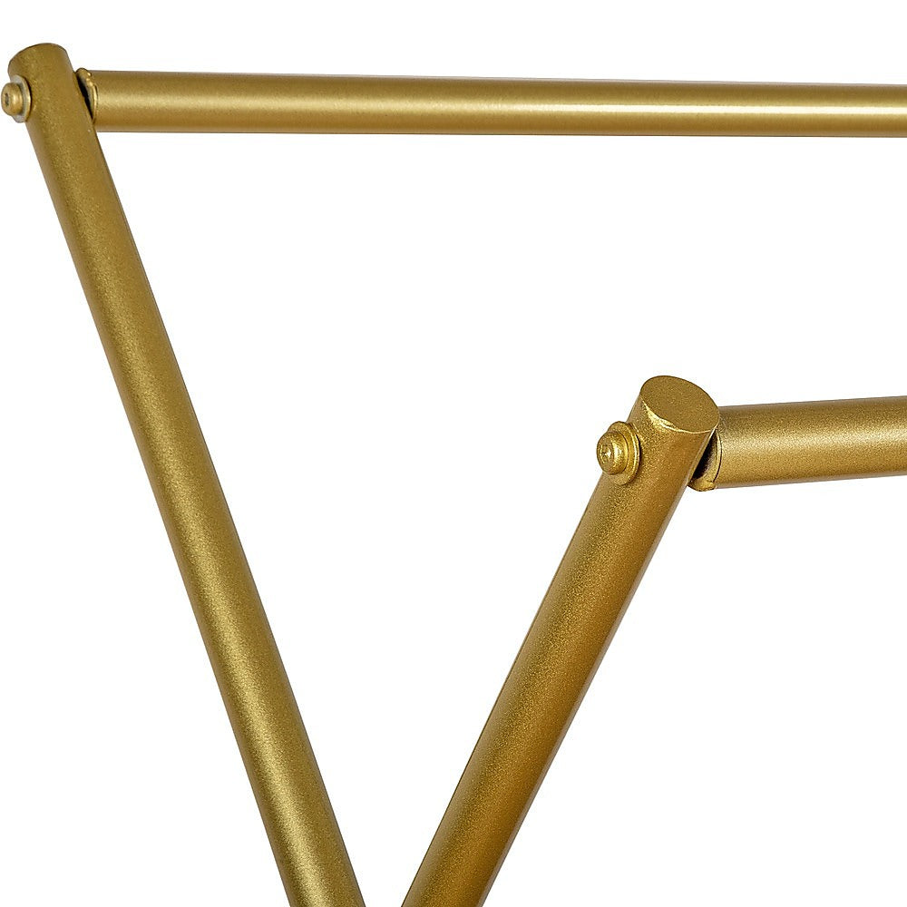 Retail: Commercial Clothing Garment Rack Retail Shop in Gold