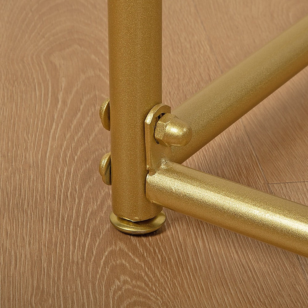 Retail: Commercial Clothing Garment Rack Retail Shop in Gold