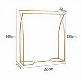 Retail: Commercial Clothing Garment Rack Retail Shop in Gold
