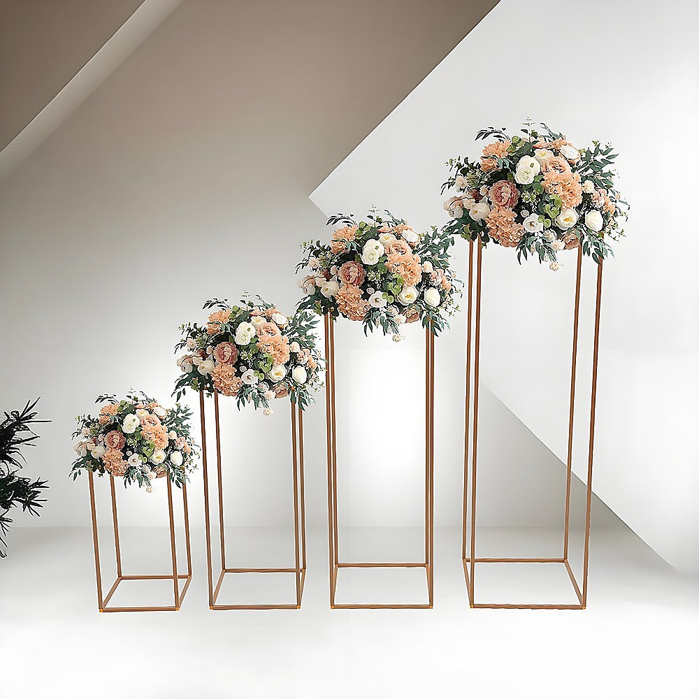 Gardening Accessories: Rose Gold Metal Flower Stand