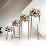 Gardening Accessories: Rose Gold Metal Flower Stand