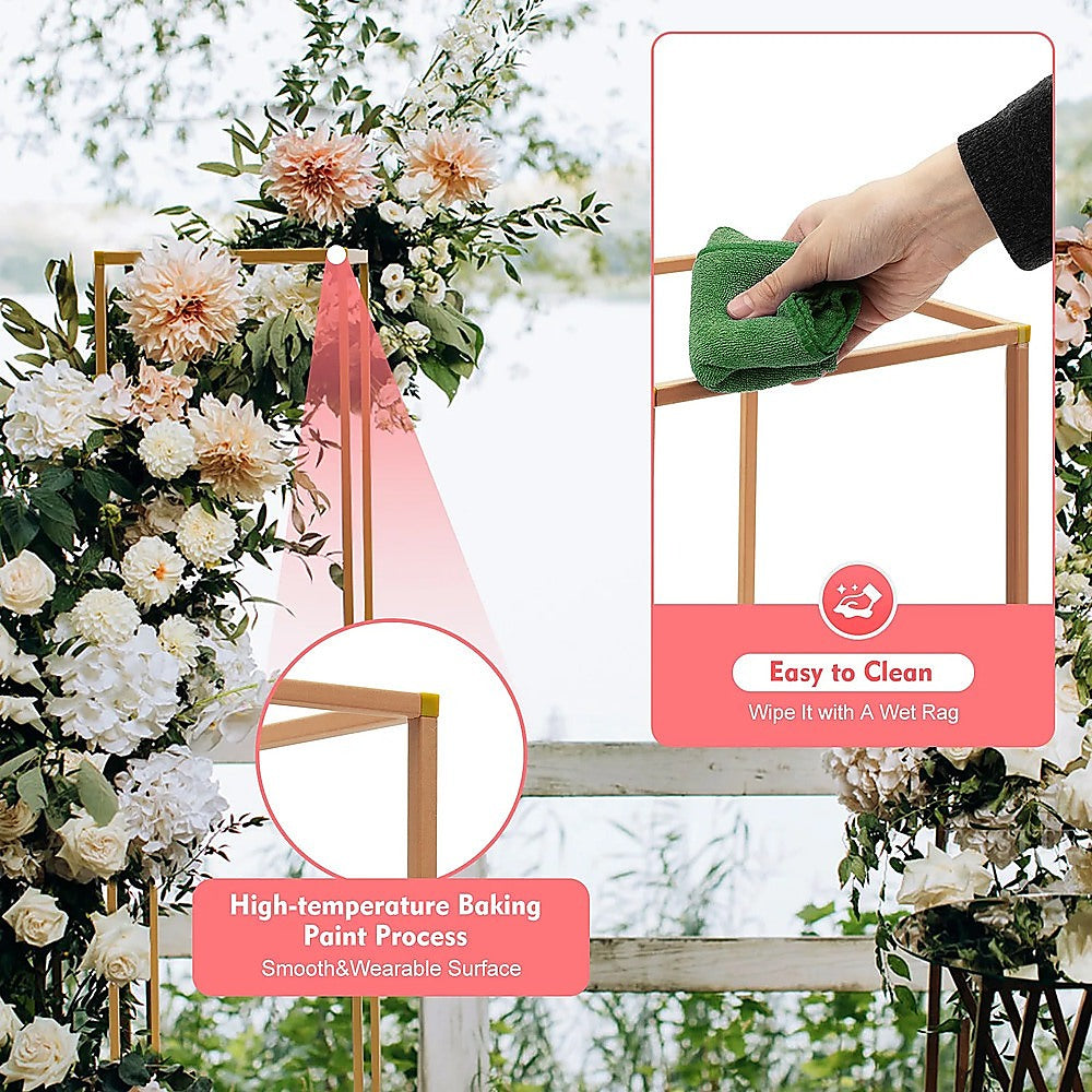 Gardening Accessories: Rose Gold Metal Flower Stand