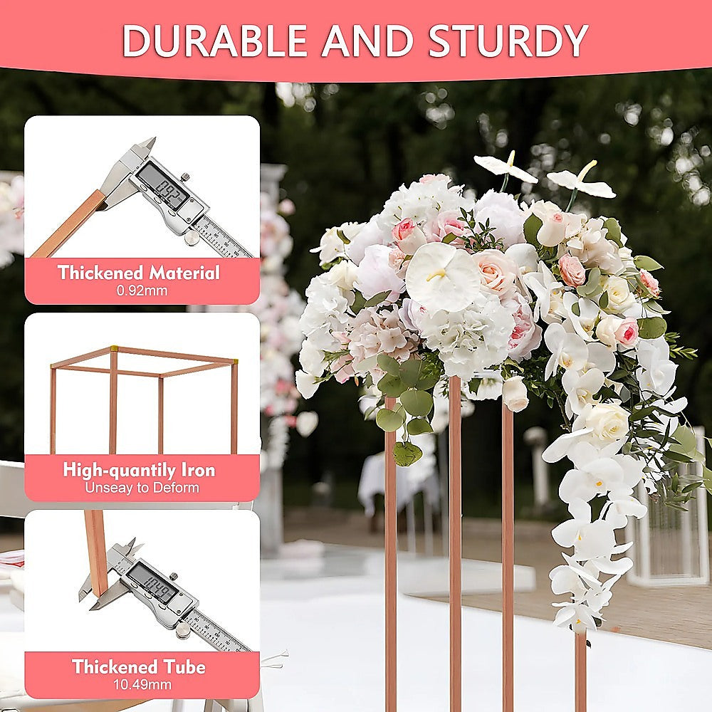 Gardening Accessories: Rose Gold Metal Flower Stand