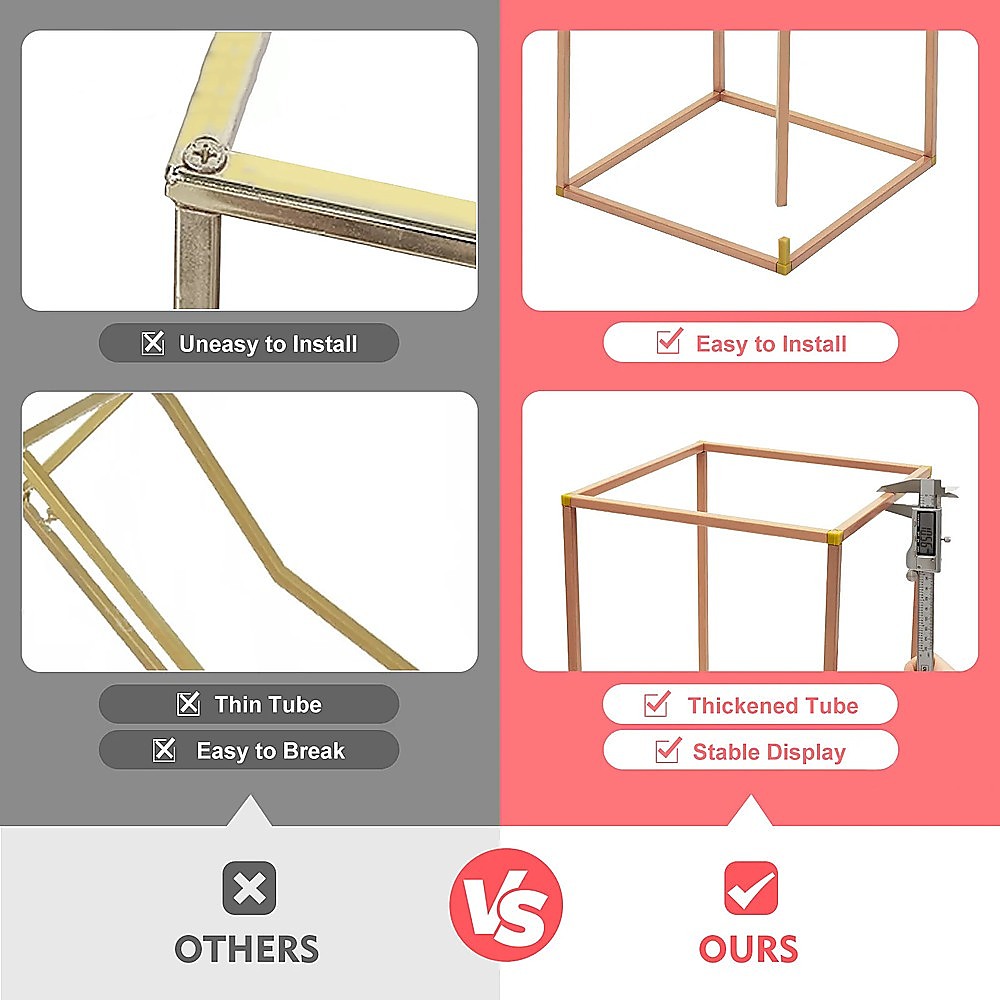 Gardening Accessories: Rose Gold Metal Flower Stand