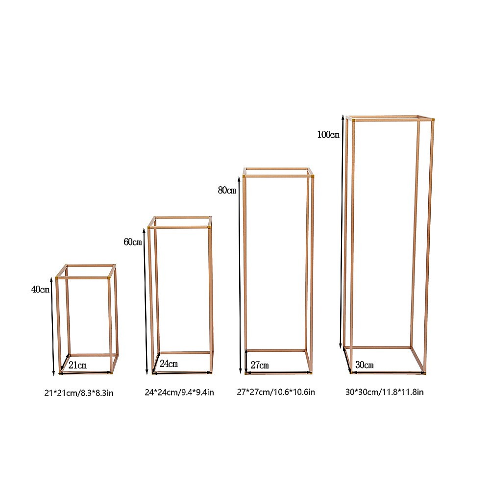 Gardening Accessories: Rose Gold Metal Flower Stand