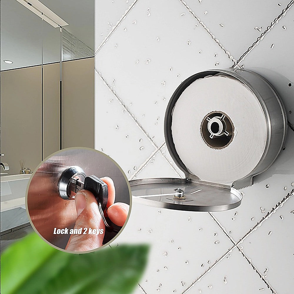 Kitchen & Bathroom DIY: Brushed Stainless Steel Wall Mounted Toilet Paper Towel Dispenser