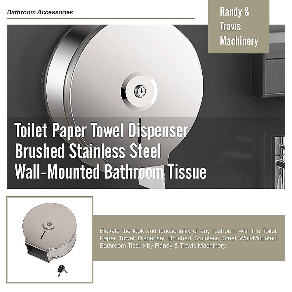 Kitchen & Bathroom DIY: Brushed Stainless Steel Wall Mounted Toilet Paper Towel Dispenser