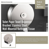 Kitchen & Bathroom DIY: Brushed Stainless Steel Wall Mounted Toilet Paper Towel Dispenser
