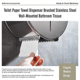 Kitchen & Bathroom DIY: Brushed Stainless Steel Wall Mounted Toilet Paper Towel Dispenser