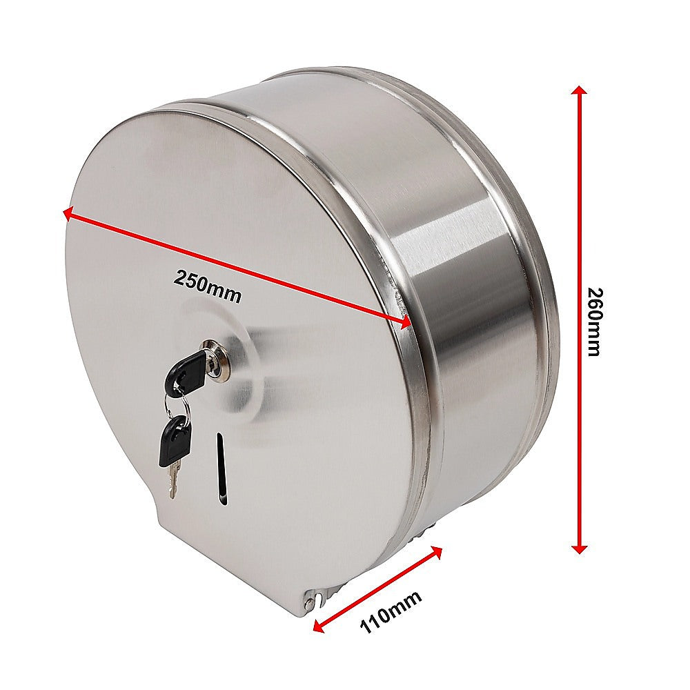 Kitchen & Bathroom DIY: Brushed Stainless Steel Wall Mounted Toilet Paper Towel Dispenser