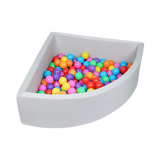 Ball Pits & Play Pens: Corner Ball Pit Playpen Enclosure  Safe Grey Play Area for Babies and Toddlers, Indoor or Outdoor