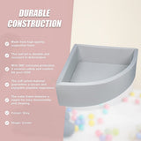 Ball Pits & Play Pens: Corner Ball Pit Playpen Enclosure  Safe Grey Play Area for Babies and Toddlers, Indoor or Outdoor