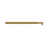 100x210cm Single Shower Glass Screen with Gold F-brackets & Square Pole