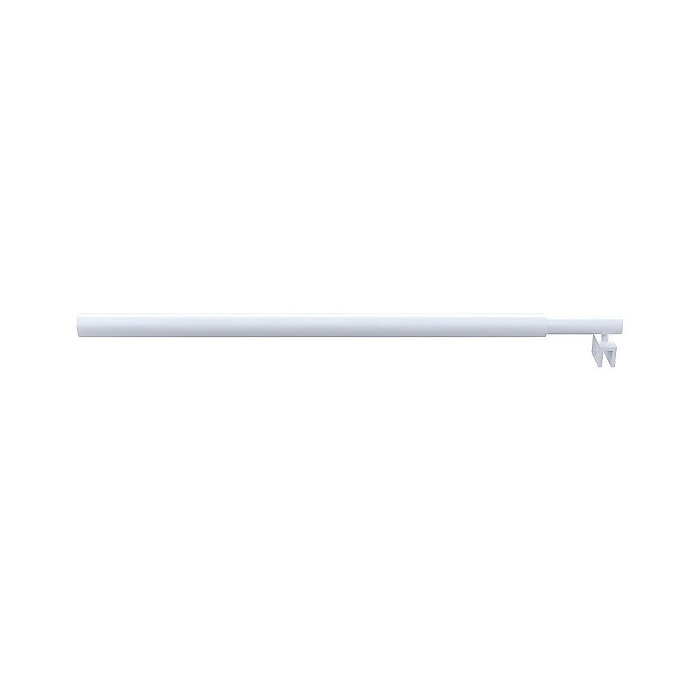 Shower Heads & Screens: 110x200cm Glass Shower Screen with White U-brackets & Round Pole