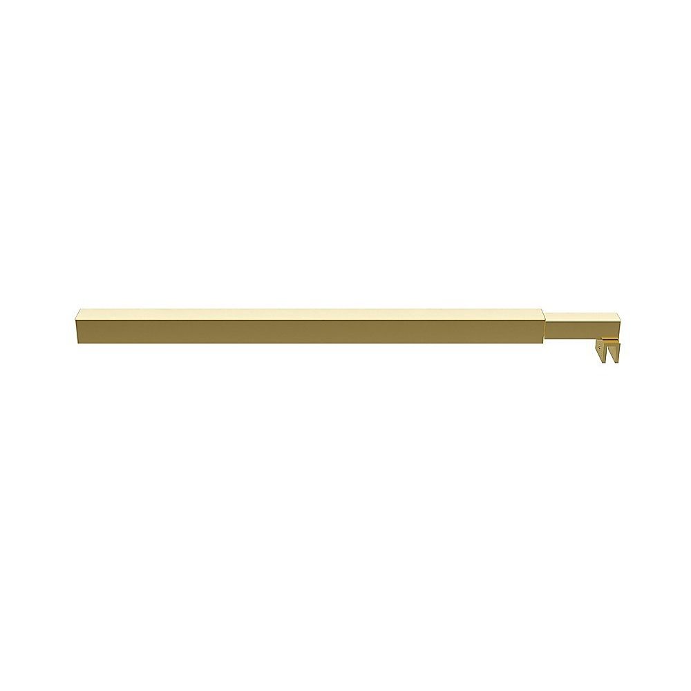 110x200cm Single Shower Glass Screen with Gold F-brackets & Square Pole