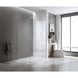 Shower Heads & Screens: 110x200cm Glass Shower Screen with Gunmetal F-brackets & Square Pole