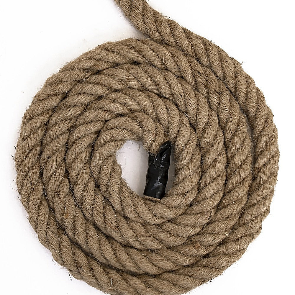 Camp Safety Equipment: 35m 100% Natural Jute Rope Twisted Decking Cord Garden Boating Sash Camping 32mm