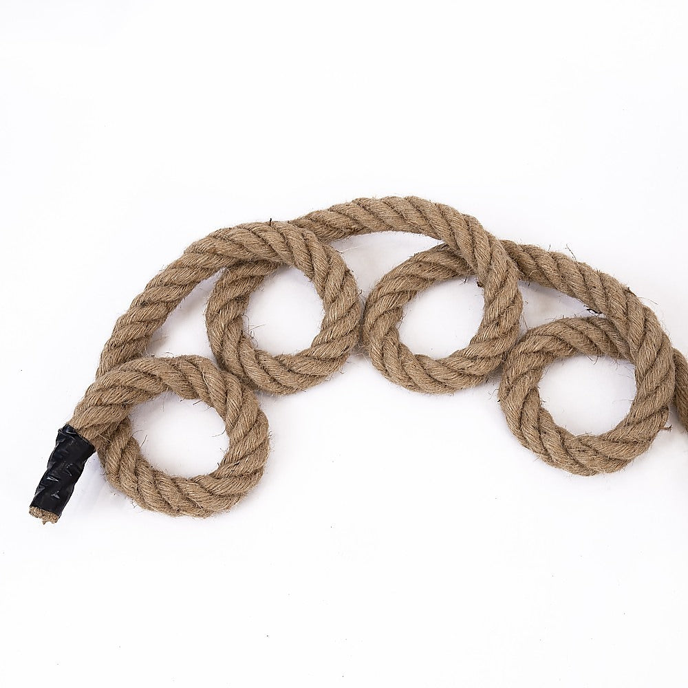 Camp Safety Equipment: 35m 100% Natural Jute Rope Twisted Decking Cord Garden Boating Sash Camping 32mm