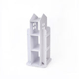 Bookcases & Shelves: Rotating Bookcase Bookshelf Kid's Book Organiser Rack Wooden Castle Display Shelf