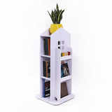 Bookcases & Shelves: Rotating Bookcase Bookshelf Kid's Book Organiser Rack Wooden Castle Display Shelf