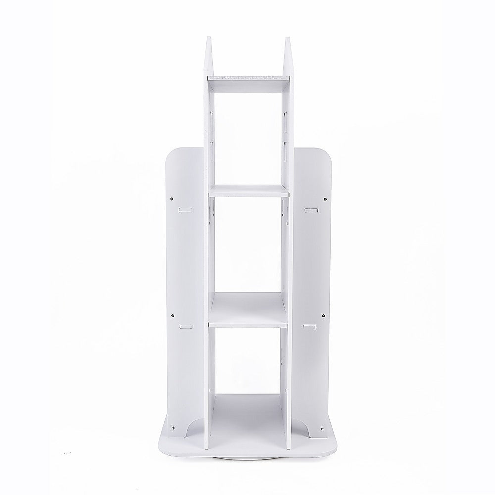 Bookcases & Shelves: Rotating Bookcase Bookshelf Kid's Book Organiser Rack Wooden Castle Display Shelf