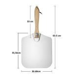 Kitchen Utensils: Pizza Peel Paddle w/ Foldable Handle for Baking Oven & Grill Aluminium