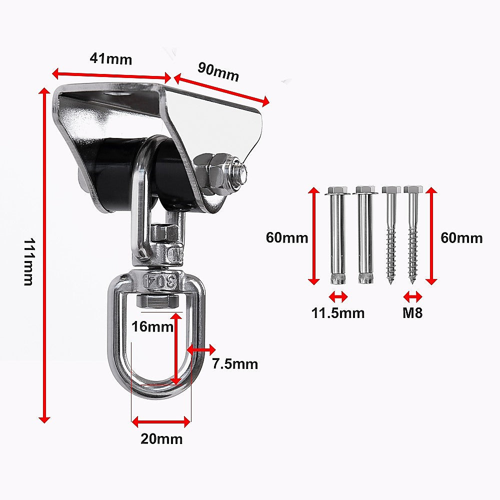 Back Care: Silent Swing Hanger Heavy Duty Stainless Steel Swing Hook with Swivel Bearing